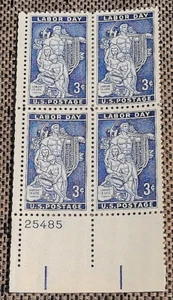 SCOTT# 1082 3¢ Mosaic, AFL-CIO Headquarters-LABOR DAY-MNH/OG-1956-DEEP BLUE! - Picture 1 of 3