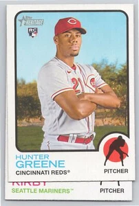 2022 Topps Heritage #694 Hunter Greene Cincinnati Reds RC RC - Bild 1 von 2