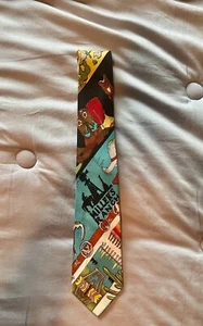 NICOLE MILLER BOYS TIE**COWBOYS**100% SILK**MULTI COLOR - Picture 1 of 2