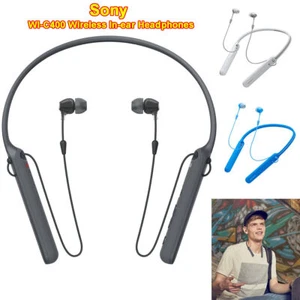 SONY WI-C400 Wireless Bluetooth Stereo In-Ear Headphones with track-95%NEW - Picture 1 of 9