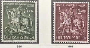 Deutsches Reich Michel 860-861 „Goldschmiedekunst“postfrisch original Gummierun - Bild 1 von 1