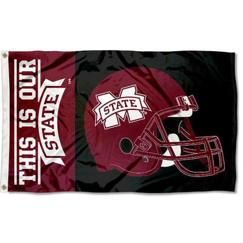 MSU Bulldogs Football Helmet Large Outdoor Flag Cover