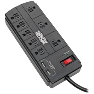 TRIPP LITE NON CABLES AND CONN TLP88USBB 8-Outlet Surge Protector Power Strip 2 - Picture 1 of 6