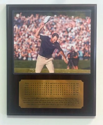Placa fotográfica Scottie Scheffler 2025 PGA Champion 8x10 con placa de identificación grabada Foto 1 de 4