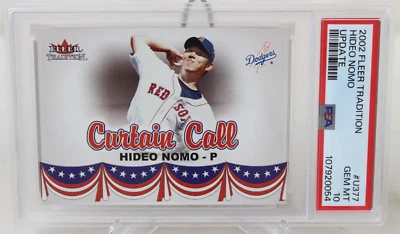2002 Fleer Tradition Update #U377 Hideo Nomo Update Graded PSA 10 POP 1 - Image 1 of 4