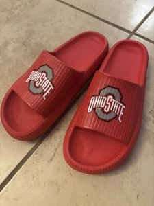 Ohio State Buckeyes Woman’s Slides Size L 9-10 Slip-Ons New - Picture 1 of 7