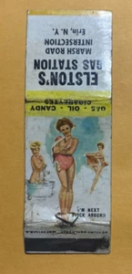 Vintage matchbook cover ELSTONS GAS STATION - Picture 1 of 2
