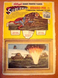 Kellogs Superman 1954 tanque estéreo pix fotos panorámicas en 3D - Imagen 1 de 4