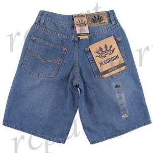 Nuevos pantalones cortos de mezclilla azul para niño M Gordon tallas 8 a 14 - Imagen 1 de 2