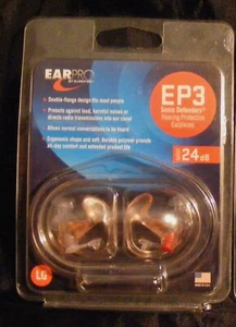 EARPRO EP3 Ear Plugs Noise Cancelling Shooting Protection Earbuds 24DB LARGE - Picture 1 of 2