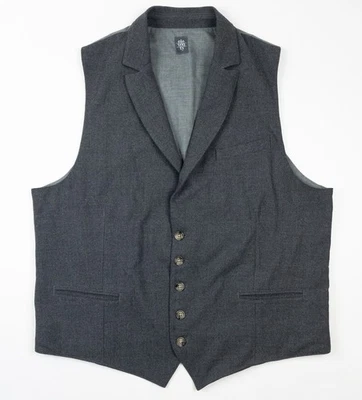 Eleventy Wool Waistcoat Vest Men's 3XL Gray First Class Made in Italy 5-Button - Image 1 of 4