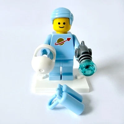 LEGO Space Classic Spaceman Astronaut Minifigure BAM Light Blue w/ Air Tanks NEW - image 1 of 4