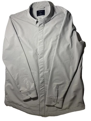BYLT Premium Basics Shacket Overshirt gray Mens XL side zipper pockets 48x30.5" - Image 1 of 4