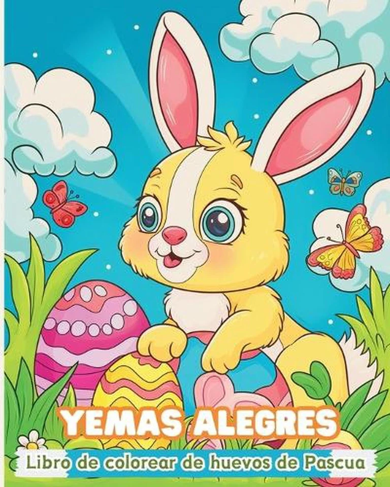 Yemas alegres - Libro de colorear de huevos de Pascua: Actividad interactiva ima - Image 1 of 1
