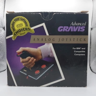 Advanced Gravis Joystick 15 Pin Gameport Vintage Controller 3 Button Red Boxed - Image 1 of 4
