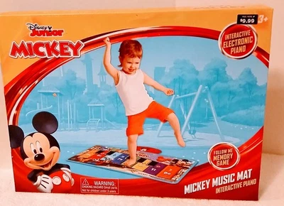 DISNEY MICKEY MOUSE PIANO DE PISO ELECTRÓNICO INTERACTIVO ~ ALFOMBRILLA DE MÚSICA ~ NIÑOS 3+ Nuevo  Foto 1 de 3