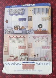 Butterick 5573 Window Treatment Reversible Valances Sewing Pattern Fast and Easy - Picture 1 of 2