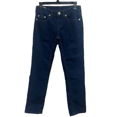 Pantalones de mezclilla True Religion para niños talla 14 Geno relajados calce ajustado lavado oscuro Foto 1 de 4