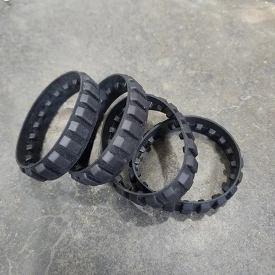 Lego Technic 4pcs Black Tank Rubber 20 Treads Track 939 - Good Condition - Image 1 of 2