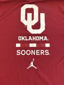 Oklahoma OU Sooners Men's Nike Dri-FIT Jordan T-Shirt Men’s Sz XL Crimson SEC - Picture 1 of 10