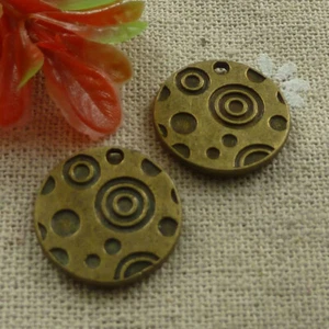 Envío gratuito 70 dijes circulares antiguos de bronce 18 mm L-1064 - Imagen 1 de 4