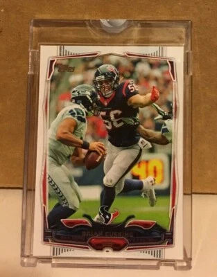 Russell Wilson Brian Cushing 2014 Topps Encased Vault Blank Back Proof #1/1 RARE - Image 1 of 2