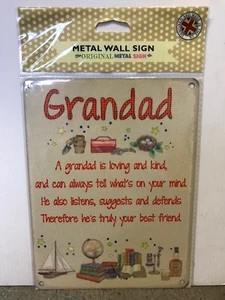 Letrero de pared de metal estañado Grandad - PEQUEÑO *Top 100* - Imagen 1 de 1