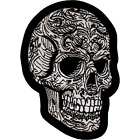 Tribal Skull Sew On Patch  3" X4" New Black And Gray