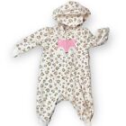 Child Of Mine Size 0-3 Months Made By Carters One Piece Hooded Sleeper Jumpsuit