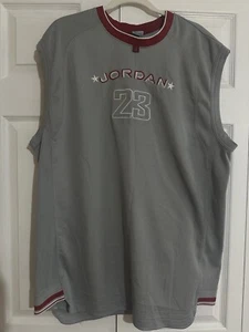Nike Jordan 23 Workout Tank Jersey Gray/White/Red Men's Size XL - Picture 1 of 17