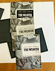 Lot 3 Vintage The Weaver Magazines 1936 1939 1940 Emile Bernat Weaving Patterns - Picture 1 of 12