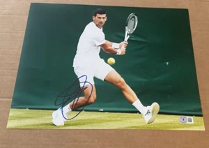 TENNIS LEGEND NOVAK DJOKOVIC SIGNED 11X14 PHOTO BECKETT COA AUTHENTIC #3 - Picture 1 of 1