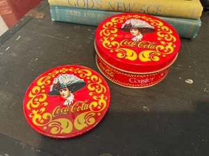 Vintage Coca Cola Old Fashioned Dose & Untersetzer Set if 6 80er Jahre? - Bild 1 von 3
