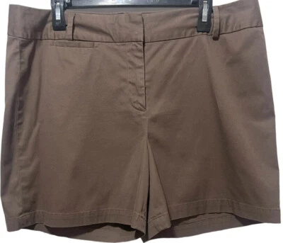 Talbots Chino Shorts Women’s Size 14 Brown 5" Inseam EUC - Image 1 of 4