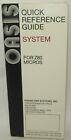 Oasis System Quick Reference Guide For Z80 Micros OSS Fold-Out Card Vtg 1980