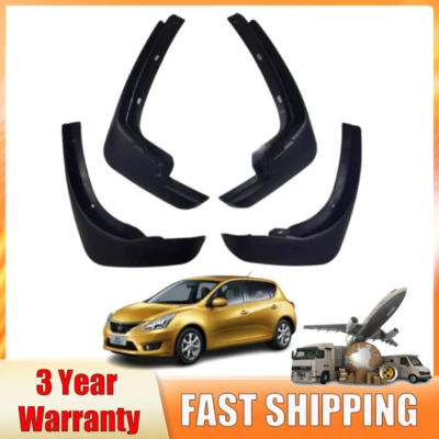 Mud Flaps Splash Guard Mudguard For Nissan Tiida 2011-2015 Versa Hatchback - Image 1 of 4