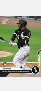 2020 TOPPS NOW ROOKIE CARD CHICAGO WHITE SOX LUIS ROBERT #11 1st CAREER HIT  - Picture 1 of 2