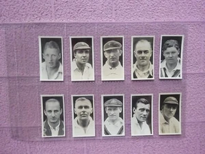 COMPLETE SET - MAJOR DRAPKIN - AUSTRALIAN & ENGLISH TEST CRICKETERS VG - Picture 1 of 8