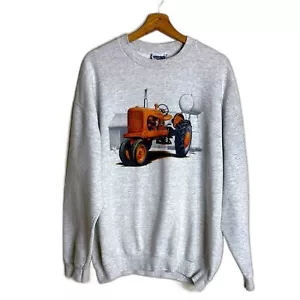 Vtg heavyweight Lee orange tractor 90s made in USA cotton pullover sweater XL - Picture 1 of 8