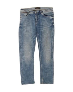 Pantalones de mezclilla ajustados ZARA para hombre EU 42 grandes W34 L29 azul AB02 - Imagen 1 de 3