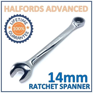 Halfords Advanced 14mm 72 Tooth Surface Drive Plus Ratchet Spanner *New* FreeP&P - Picture 1 of 5