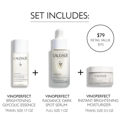 Caudalie Vinoperfect 3-Piece Dark Spot Serum-62x more effective than Vitamin C - Image 1 of 4