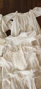 Antique Christening Gowns Dress Lot of 10 Victorian Edwardian Lace Embroidery - Picture 1 of 22