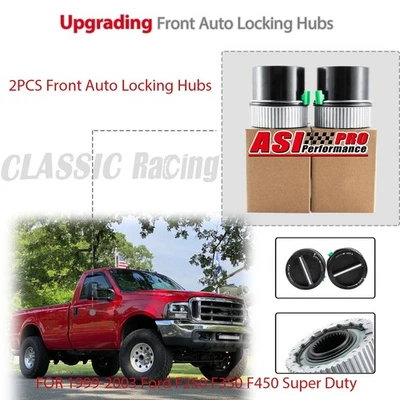2PCS Front Auto Locking Hubs fits 1999-2003 Ford F250 F350 F450 Super Duty US - Image 1 of 4