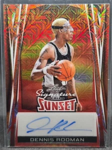 DENNIS RODMAN 2025 LEAF SIGNATURE SERIES SUNSET PRISMATIC AUTO 1/1 SPURS - Picture 1 of 2