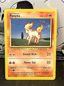 Pokemon TCG: Ponyta 60/102 (Unlimted Base Set) HP/DMG Condition - Picture 1 of 2