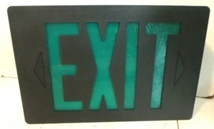 Emergi-Lite X30 Series Polycarbonate Emergency Exit Sign Green BX34G - Picture 1 of 8
