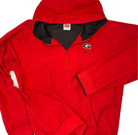 Vintage Y2K Nike Team University Of Georgia Bulldogs Jacket Windbreaker L 12-14 Cover