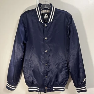 Starter Black Label Varsity Coach’s Jacket Blue Button Up Men's Size Small - Picture 1 of 7