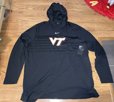 Sudadera con Capucha Negra Nike Dri Fit Virginia Tech Hokies Talla 3XL Nueva con Etiquetas Foto 1 de 4